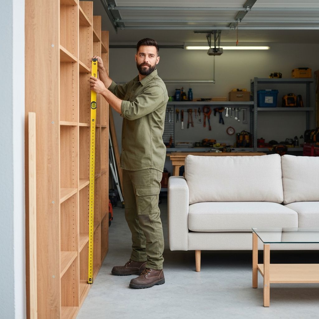 Handyman installing fixtures
